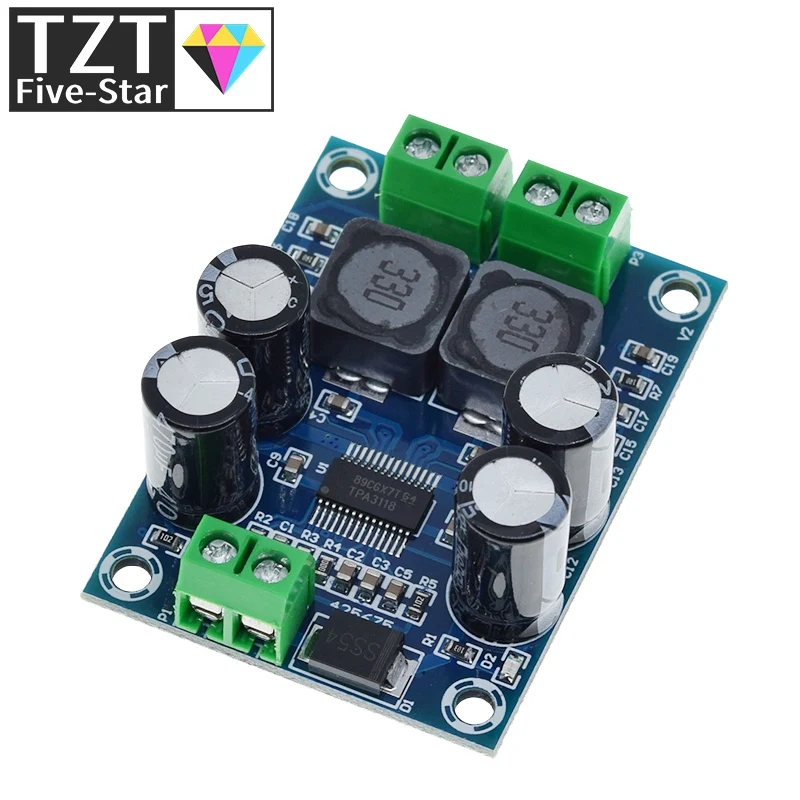 1PCS XH-M311 Mini Digital Amplifier Board TPA3118 Audio Amplifier Board Audio Power Amplifier Module Mono 60W