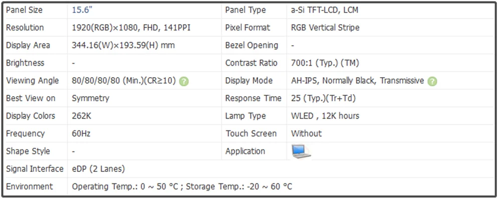 LP156WF6 SPL2  LP156WF6-SPL2 15.6 inch LCD Screen Panel IPS FHD 1920x1080 EDP 30pins 60Hz Non-touch