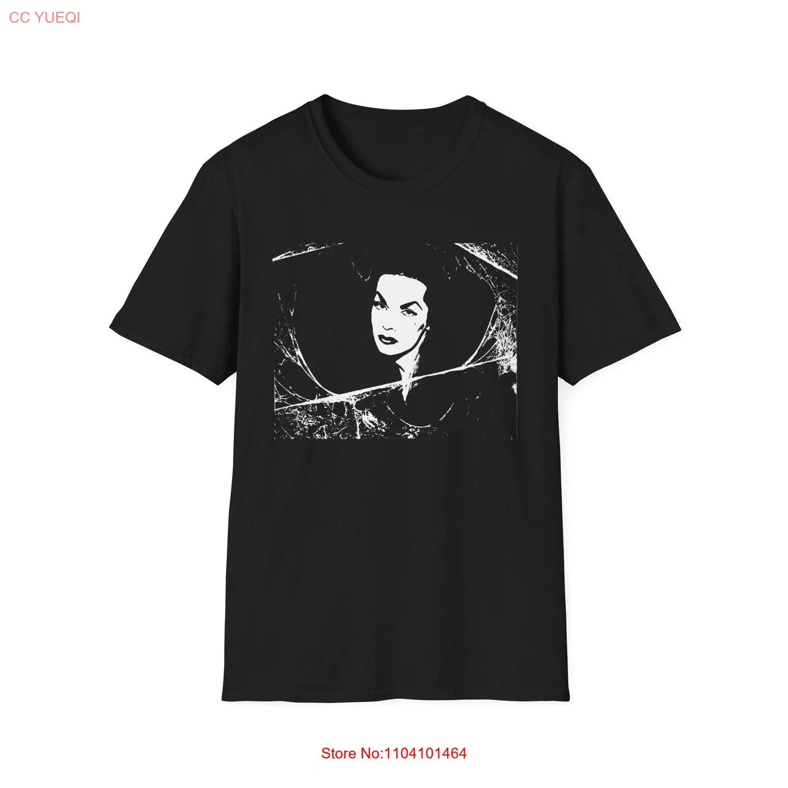 vampira from the vampira show stencil tshirt