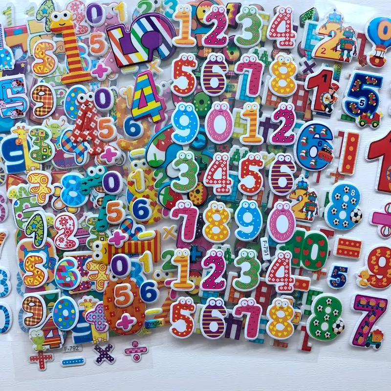 10 arkuszy naklejek 3D z literami i cyframi, alfabet angielski, prezent urodzinowy na festiwal dla dorosłych, chłopców i dziewcząt, dekoracja do scrapbookingu