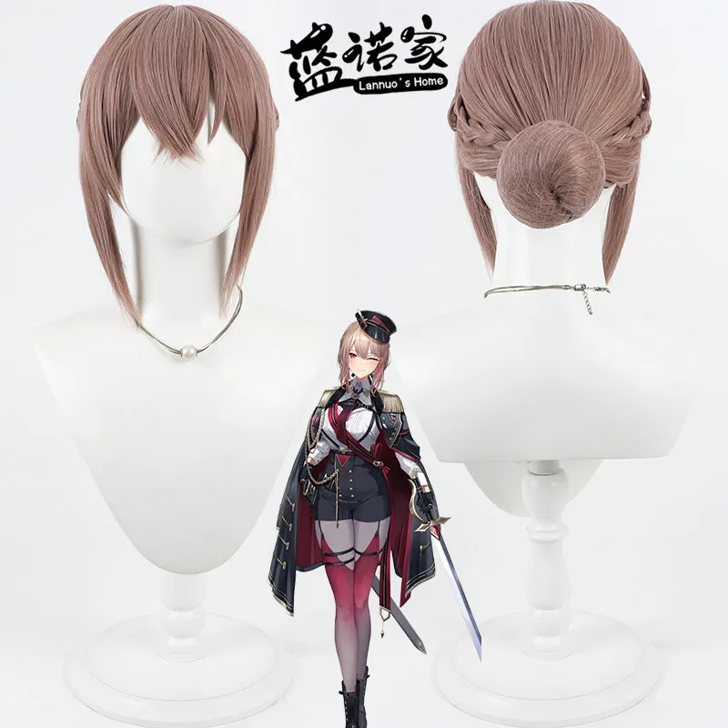 Virtual YouTube Vtuber Furen E Lustario Cosplay Wig Halloween Carnival Party Props Synthetic Hair Heat Resistant Fiber + Wig Cap