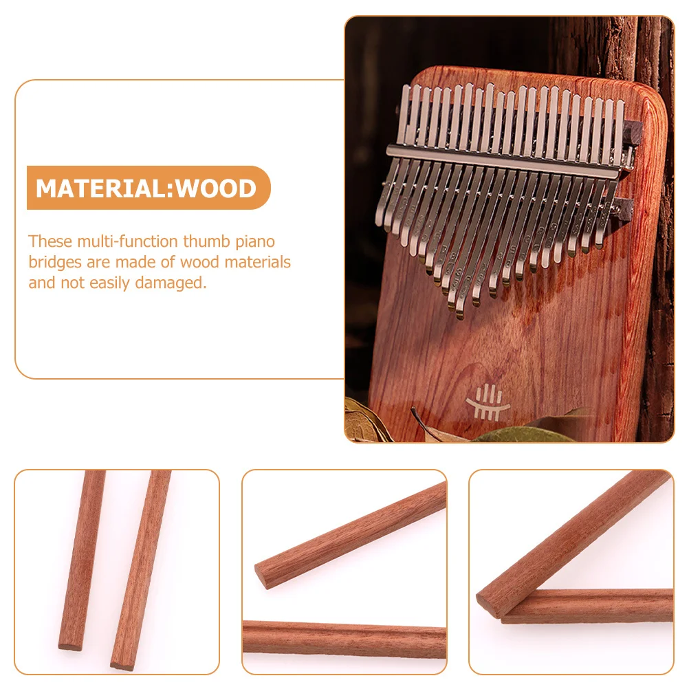 2 مجموعات الإبهام البيانو جسر كاليمبا خشبية استبدال جزء DIY بها بنفسك السلس نتوءات خالية طويلة الأمد ملحق كاليمبا ، جسر البيانو الإبهام