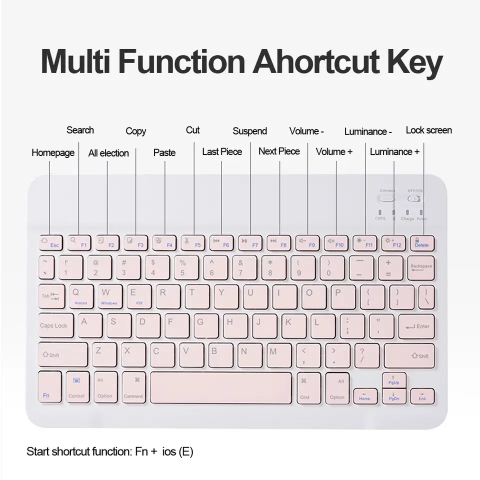 Étui clavier Bluetooth sans fil coloré bonbon pour Lenovo Pad, 11 \