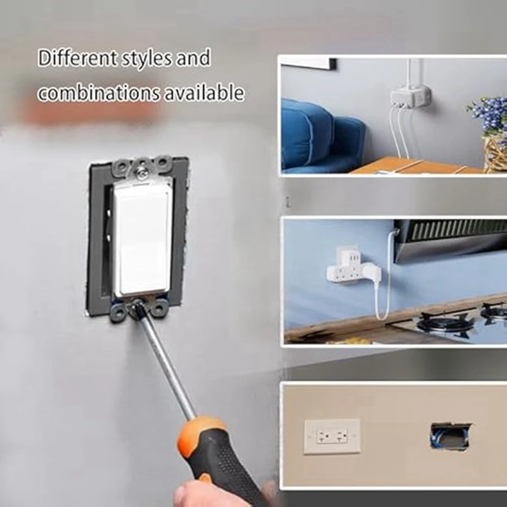 5Pcs 1/2Inch Single Gang Receptacle Outlet Box Extenders, Electric Outlet Extender Box With 10Screws Receptacle Extender-A68E