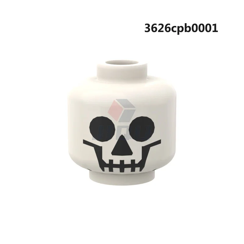 MOC White Skeleton Skull Action Figures accessori blocchi di Builidng 3626 cpb0001 60115 93061 23769 parti giocattoli di mattoni assemblati