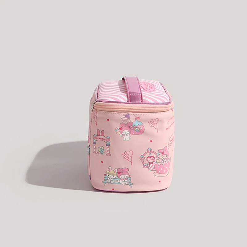 MINISO Pink Melody borsa per il trucco di grande capacità per le donne borse per cosmetici di marca di lusso di moda impermeabile in poliestere