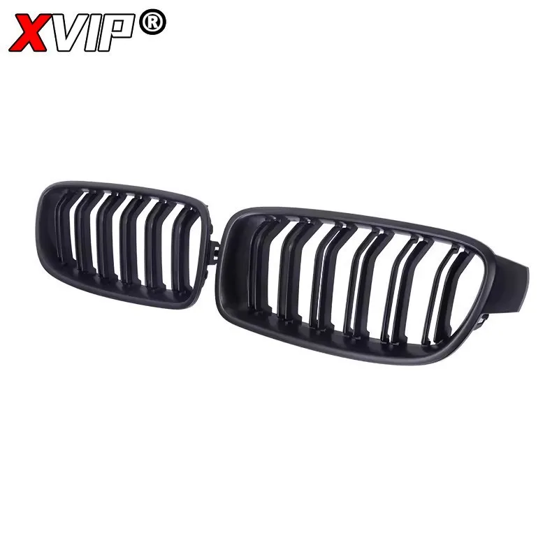 XVIP chromowane srebrne diamentowe kratki górne do BMW 3 Series F30 F31 F35 2012-2019 320i 325i 328i przedni zderzak wyścigowy grille