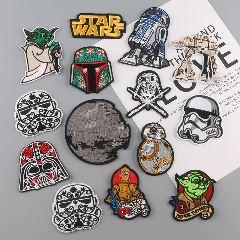 Disney Star Wars Patches Embroidered Patch For Clothing Iron On Patch On Clothes Yoda Darth Vader Mandalorian Troopers Accessory