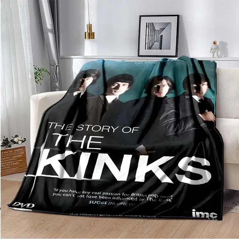 

The Kinks Logo Flannel Blankets Bed Cartoon Throw Soft Cartoon Printed Bedspread Sofa Picnic Blanket