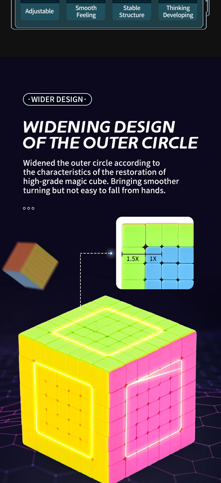 Candy Farbe Sieben-Bühne Magie Cube Zu Entwickeln Intelligente Spielzeug