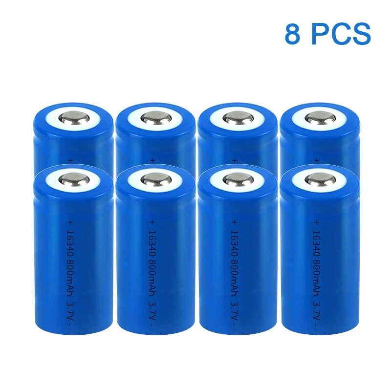 Batteria ricaricabile CR123A 800mAh 3.7V RCR123 CR123 16340 batterie al litio per penna laser Torcia a LED Telecamera di sicurezza cellulare