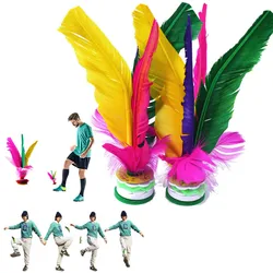 2pcs China kick shuttlecock Toy Fitness Entertainment Footbal Foot Kick Fancy Goose Feather Shuttlecock For Physical Exercise