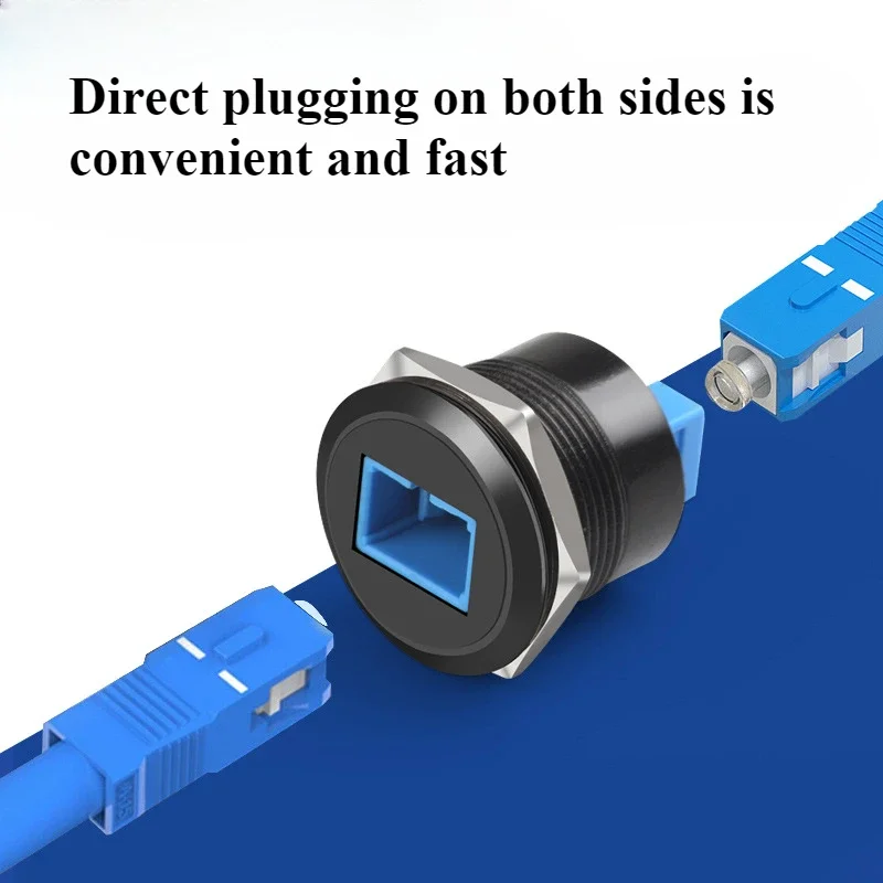C-Type Dual-Pass LC Plug Connector Fiber Optic Network Module SC Docking Single-Port Channel Cabinet Network Cable Module