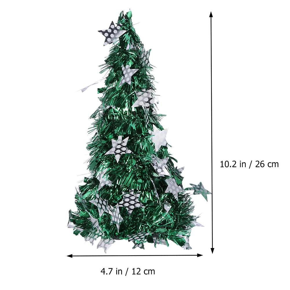 

5 pcs Mini Simulative Christmas Tree Decorative Shiny Metallic Diy Desktop For Party Home Office Holiday Decoration Christmas