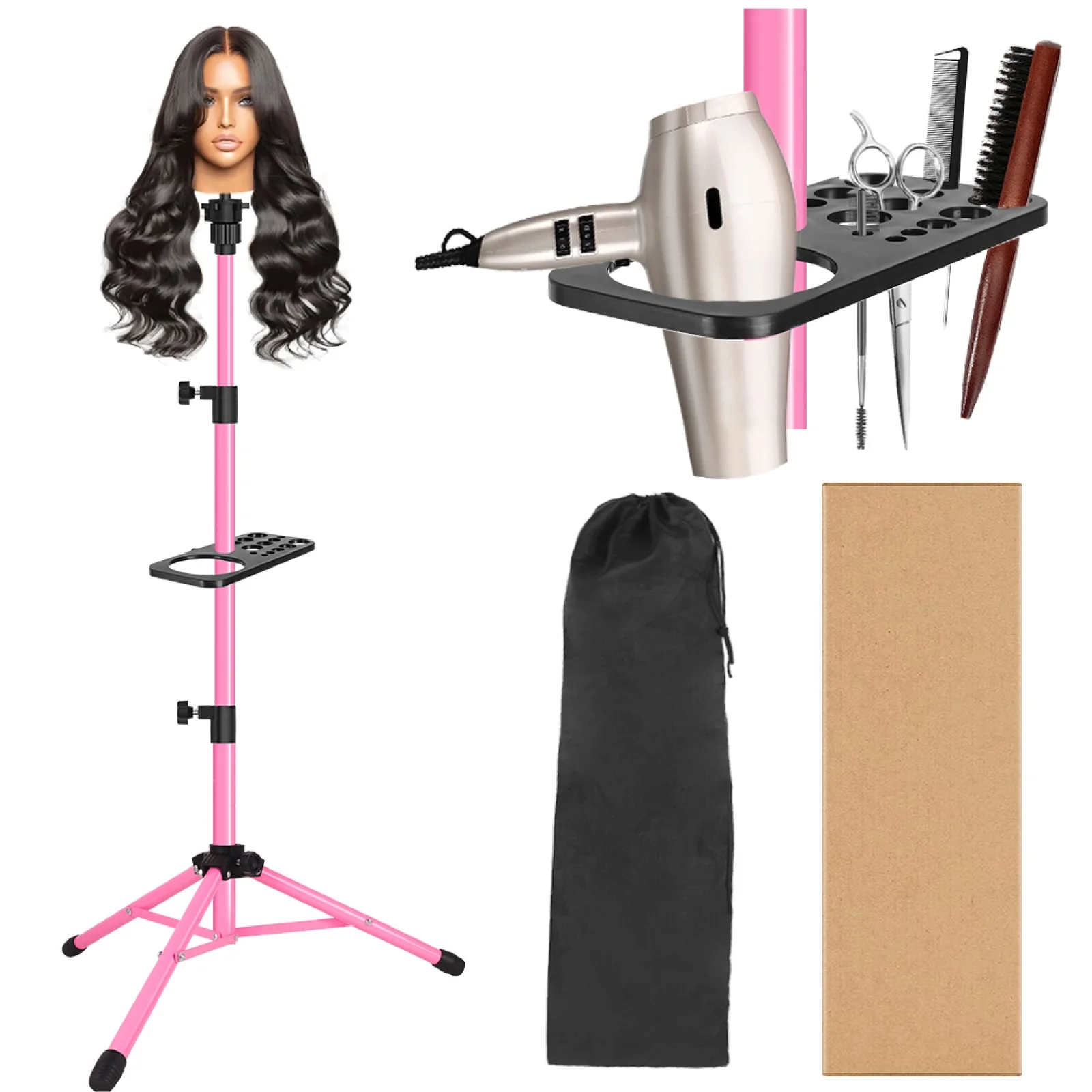 Heavy Duty 50Inch Wig Stand with Tray