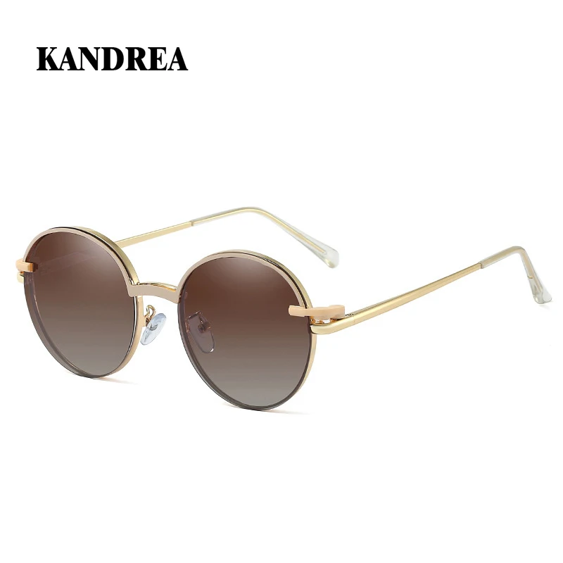 

KANDREA Round Fashion Metal Polarized Sunglasses Women Brand Design Optical Myopia Prescription Eyeglasses Frames Eyewear 95819