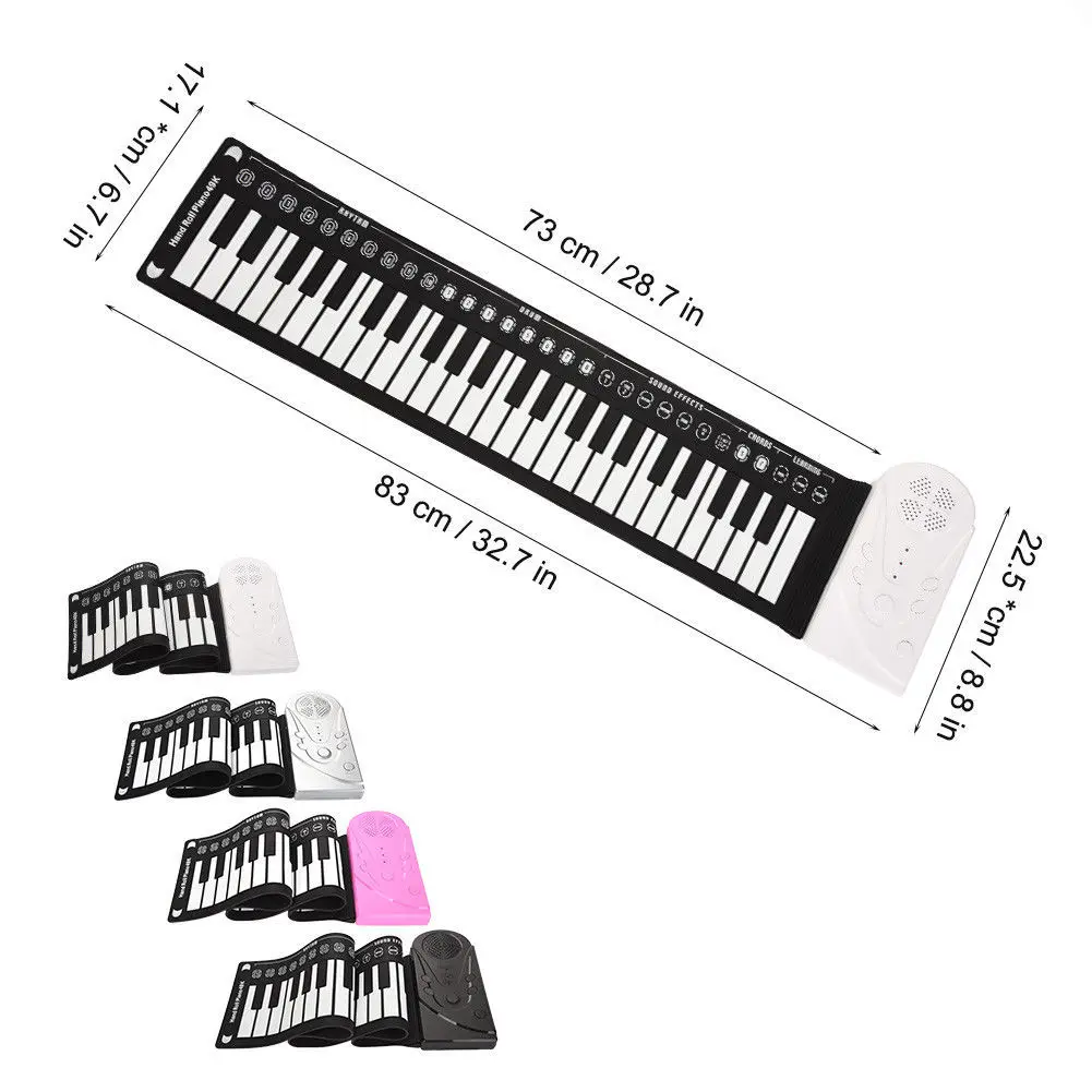 49 Tasten rollen weiche Tastatur Bühne Audio Midi flexibles Klavier 49 Tasten Silikon weiche Tastatur elektronische Orgel musikalische Geschenke