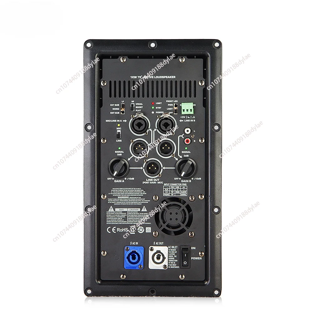 Black Professional Digital 1000W Continuous Power Amplifier Module Class D Power Amplifier Broad For Home Theater Loudspeker