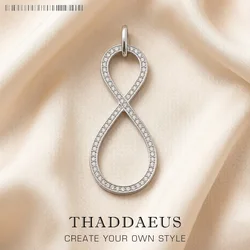 Pendant Large Infinity Summer Brand New Fine Jewelry Europe 925 Sterling Silver Trendy Gift For Women