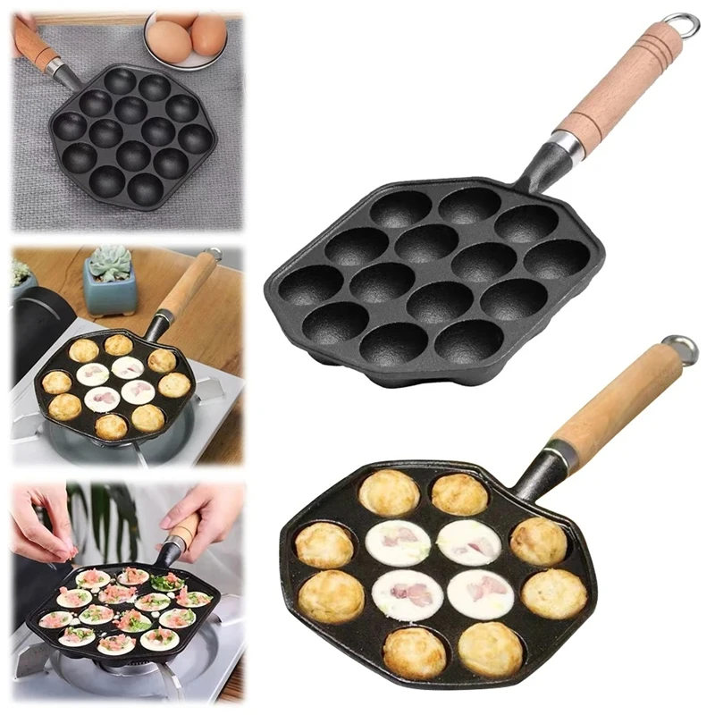 14 fori antiaderente Takoyaki Maker Octopus Ball Maker Octopus Baking Machine cottura domestica forme di cottura stampo vassoio cucina