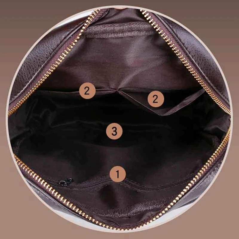 Fusddaishu-Bolso de hombro 2 piezas para hombre, bandolera de negocios, Vertical, medio, negro y marrón