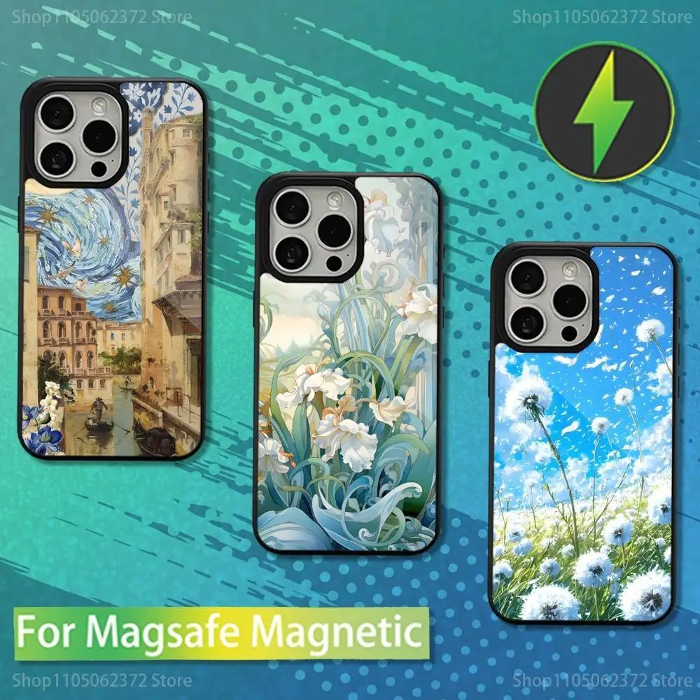 

Botanical Painting Art Phone Case For iPhone 16,15,14,13,12,11,Pro,Max,Plus,Mini,Magsafe,Magnetic Wireless Charging Case