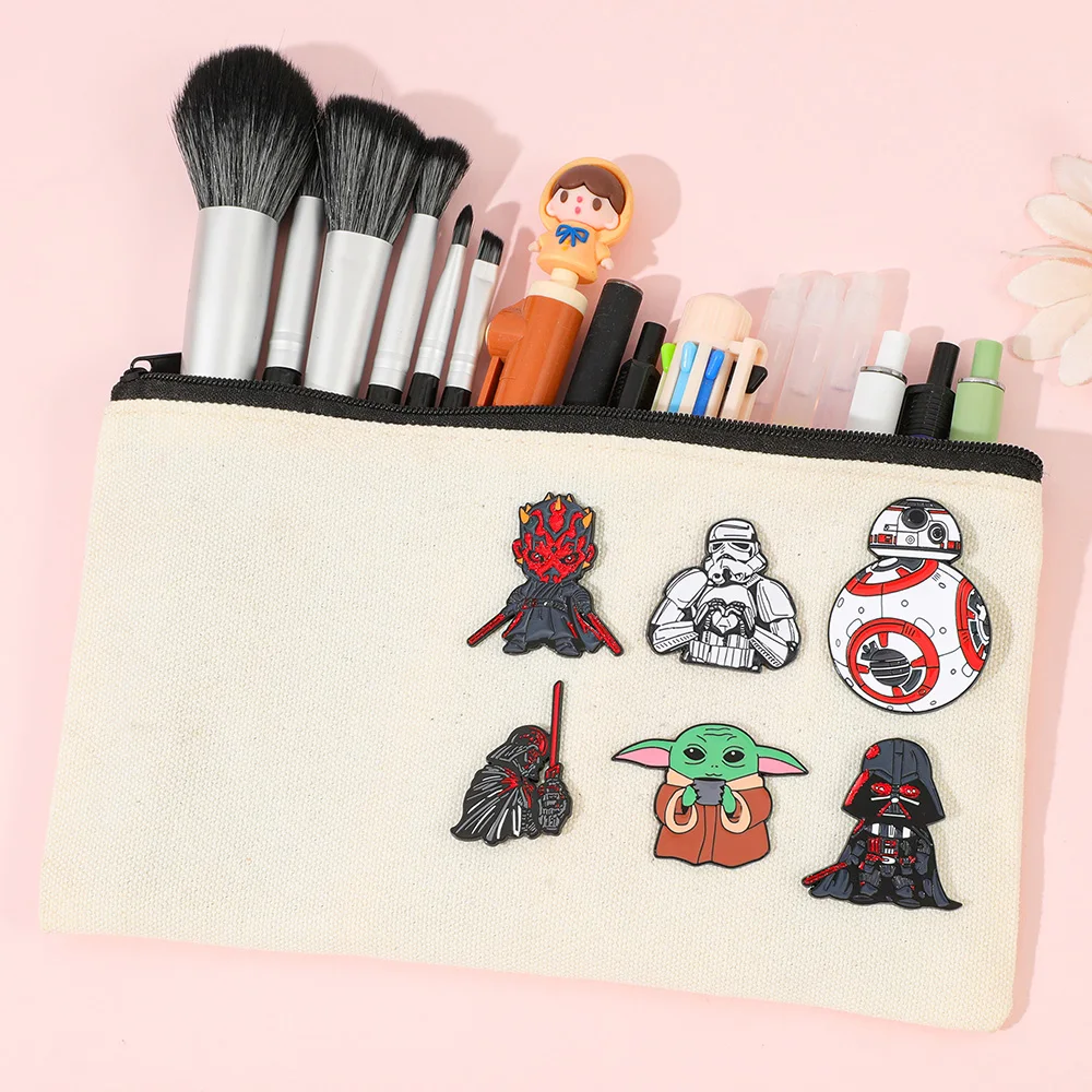 6pcs Star Wars Enamel Pins Set Retro Brooches Badges for Backpacks Jackets Hats Cool Collection Gift for Fans Cosplay Accessorie - view 5