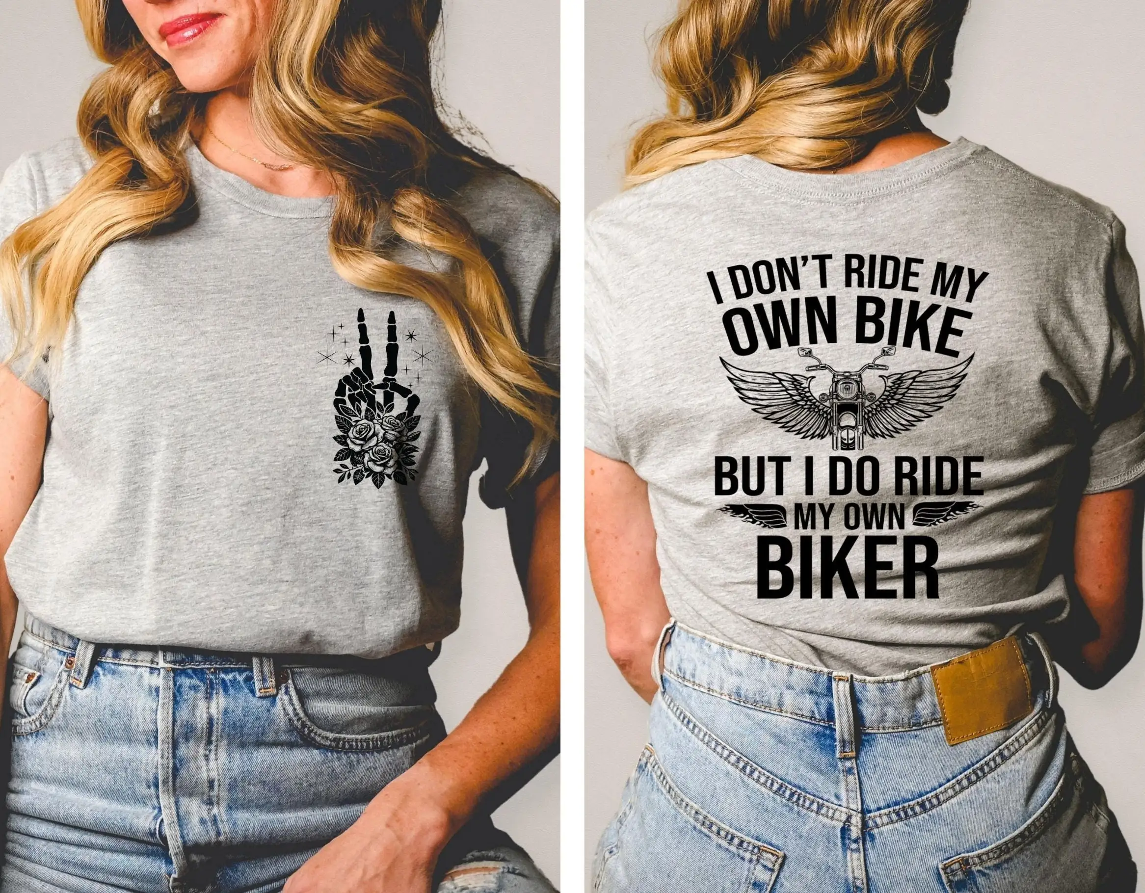 I Don'T Ride My Own Bike But Do Biker T Shirt Funny Motorcycle S Skeleton