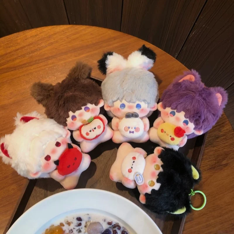 Jogo quente amor e espaço profundo brinquedo de pelúcia rafayel xavier zayne caleb sylus 10cm orelha animal mini pingente cosplay chaveiro caixa cega