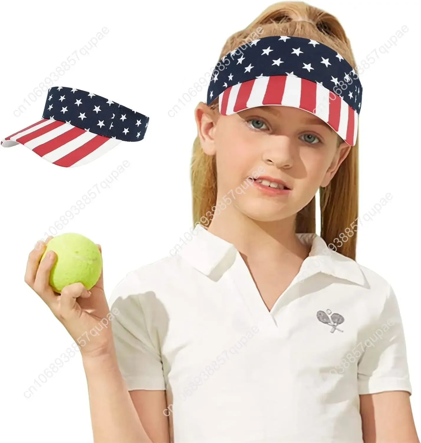 

Zando Kids Sun Visor Hat Adjustable Cotton Girls Baseball Cap Boys Athletic Sports Tennis Cap Golf Visor Cap Beach Hat