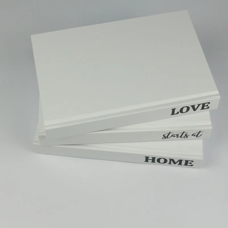 Livros decorativos em branco, mesa de café personalizada, venda quente