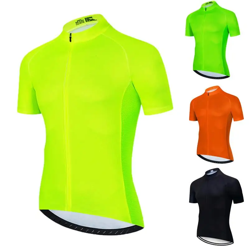 Solid Color 2024 Men Summer Short Sleeve Cycling Jersey Set MTB Maillot Ropa Ciclismo Bicycle Wear Breathable Cycling Clothing