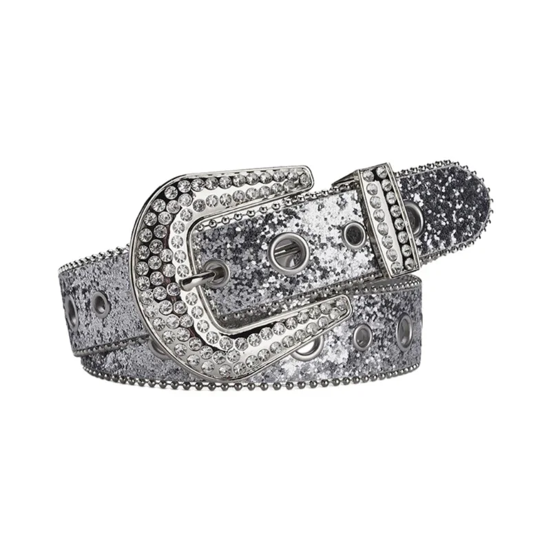 

Весенне-летний ковбойский яркий ремень с блестками для взрослых