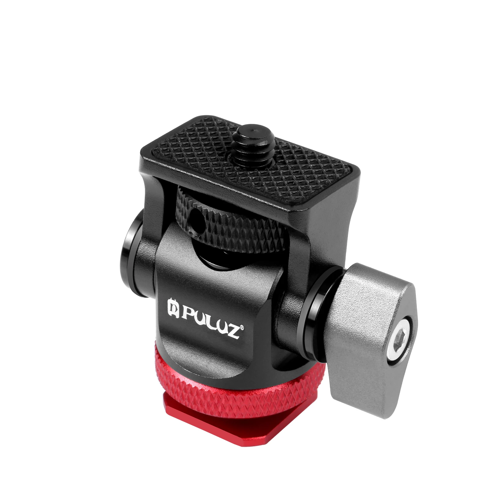 PULUZ Mini 180 Graden Swing Statief Balhoofd Koude Schoen Mount Adapter met 1/4 Schroef voor Monitor/Video Recorder/camera/Telefoon