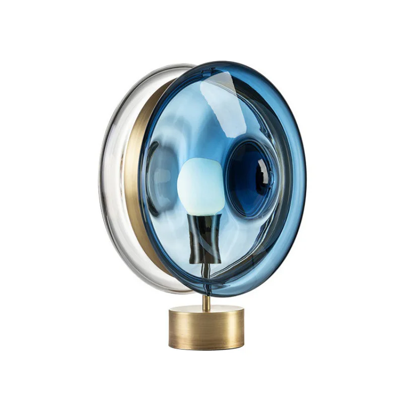 Criativo sanduíche de vidro macaron hotel cama e café da manhã quarto lâmpada mesa das crianças