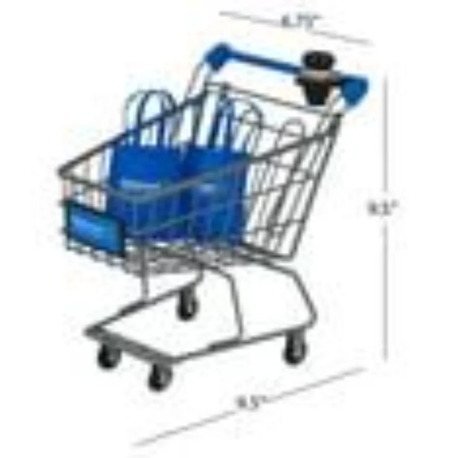 

My Life As 5Piece Shopping Cart Playset Accessory For 18Inch Dolls With Rolling Cart Groceries And Realistic Details