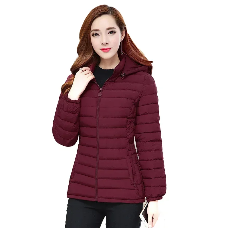 Manteau à col montant pour femme, veste d'hiver, parkas décontractées, vêtements chauds, haute qualité, nouvelle mode