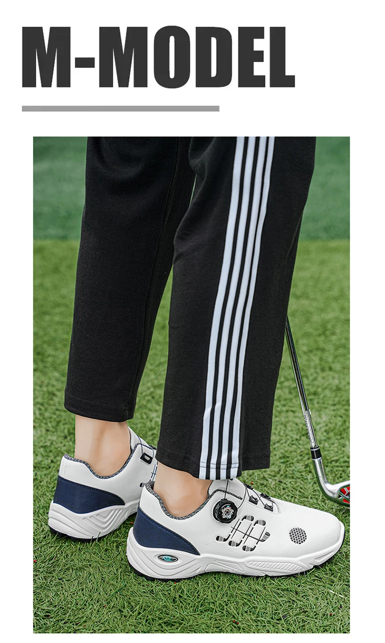 Herren-Golfschuhe für Herbst und Sommer, mit dicken und flexiblen Sohlen, bequem und atmungsaktiv, mit praktischem Twist-Lock-Design, geeignet für den täglichen Freizeitgebrauch, Golf, Outdoor-Sport und andere Aktivitäten – Detail 11