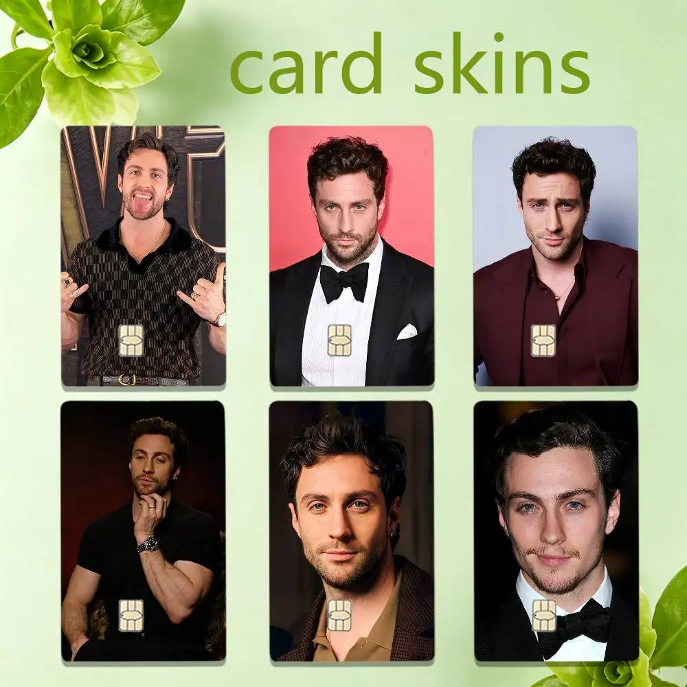 Cool A A-Aaron Taylor J-Johnson 4pcs 1Set HD Waterproof Card Skins Protective Stickers for Credit