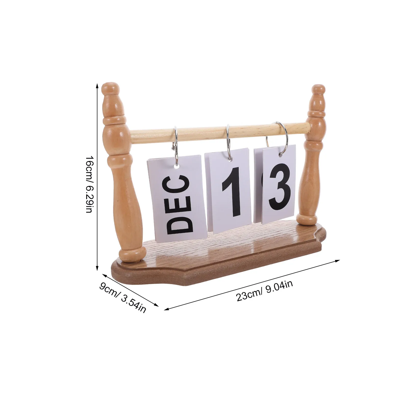 Perpetual Calendar Desk Calendar – Rustic Flip Style, Reusable Monthly Planner with Detachable Pages