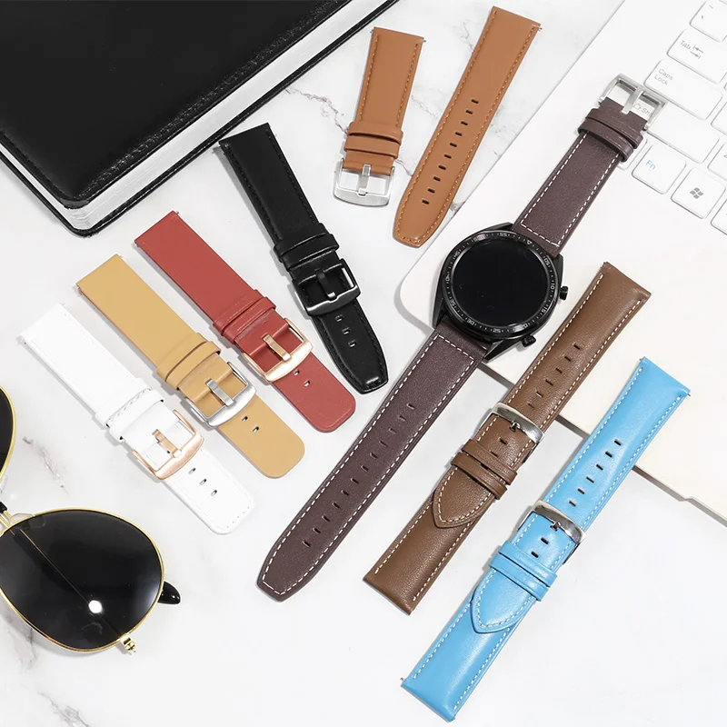 Genuine Leather Watch Strap Substitute Watch 3 Pro/GT3/2 Series Men's And Women's Soft Cowhide Watchband 20/22mm