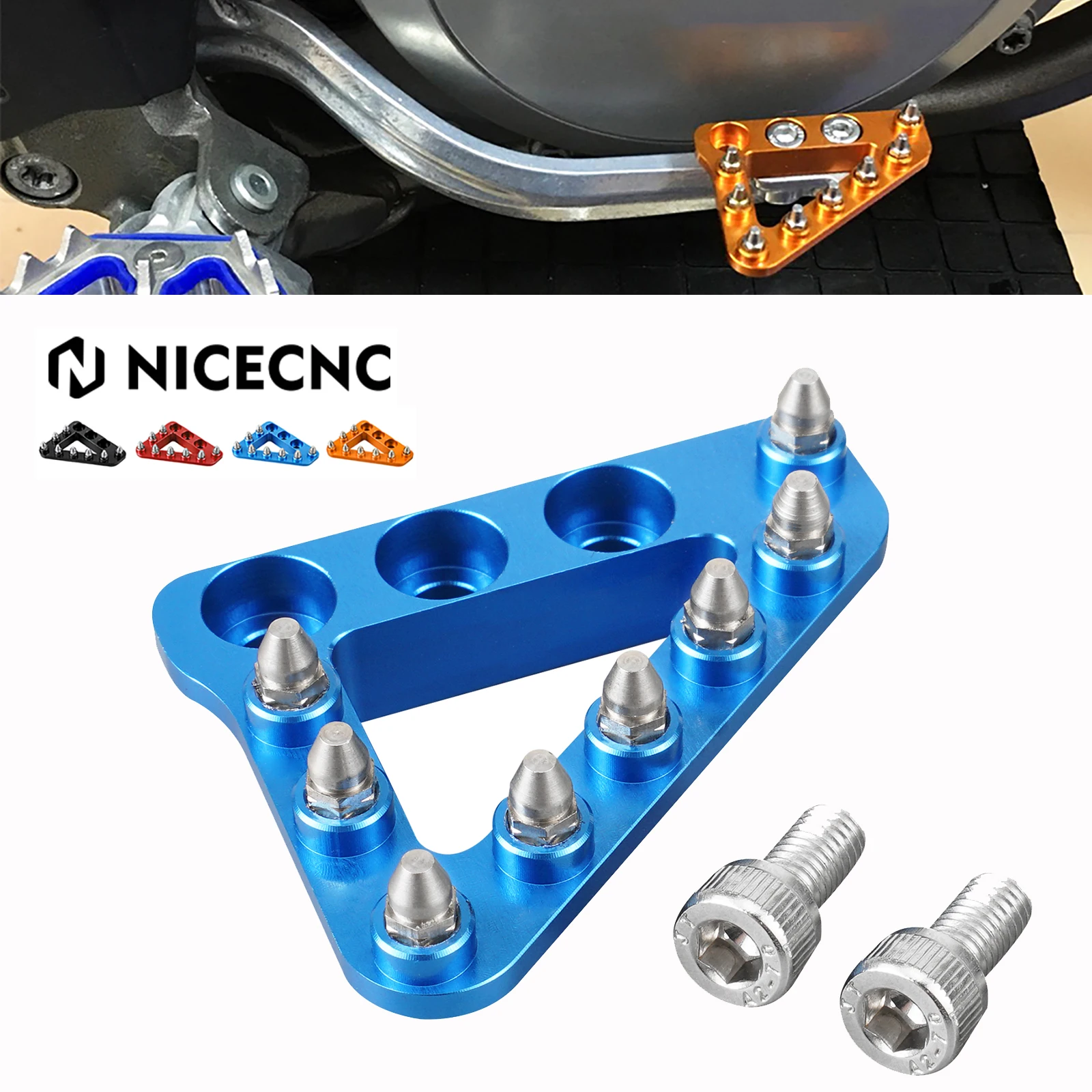 For Sherco SE-R SEF-R SER SEFR 250 300 450 2014 2015 2016 2017 2018 2019 NICECNC Motorcycle Large Rear Brake Pedal Step Tip