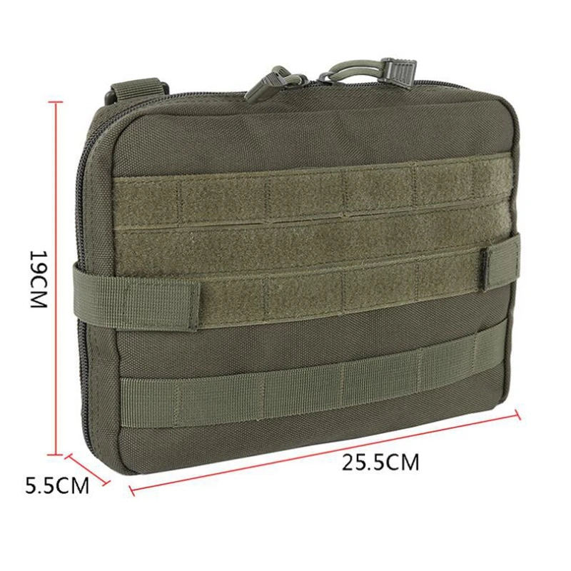 Outdoor Molle Admin Pouch 1000D Tough Nylon EDC Utility Pouches Tools Bag EMT Utility Map Pocket for Hunting CS