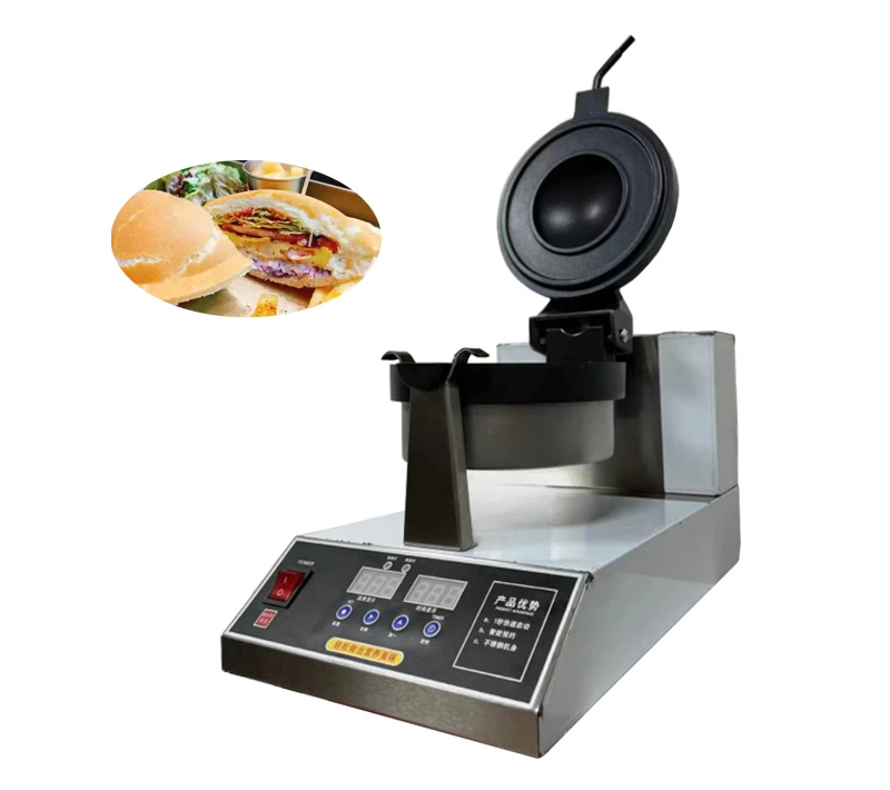 for  Hamburger Maker Sandwich Press Round Burger Maker Gelato Panini Press Machine