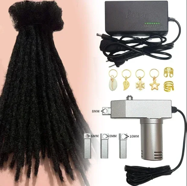 Upgrade Dreadlock Machine with 6 Heads,Electric Instant Portable Loc Machine for Dreadlocks,Dreadlock Crochet Braiding Machine