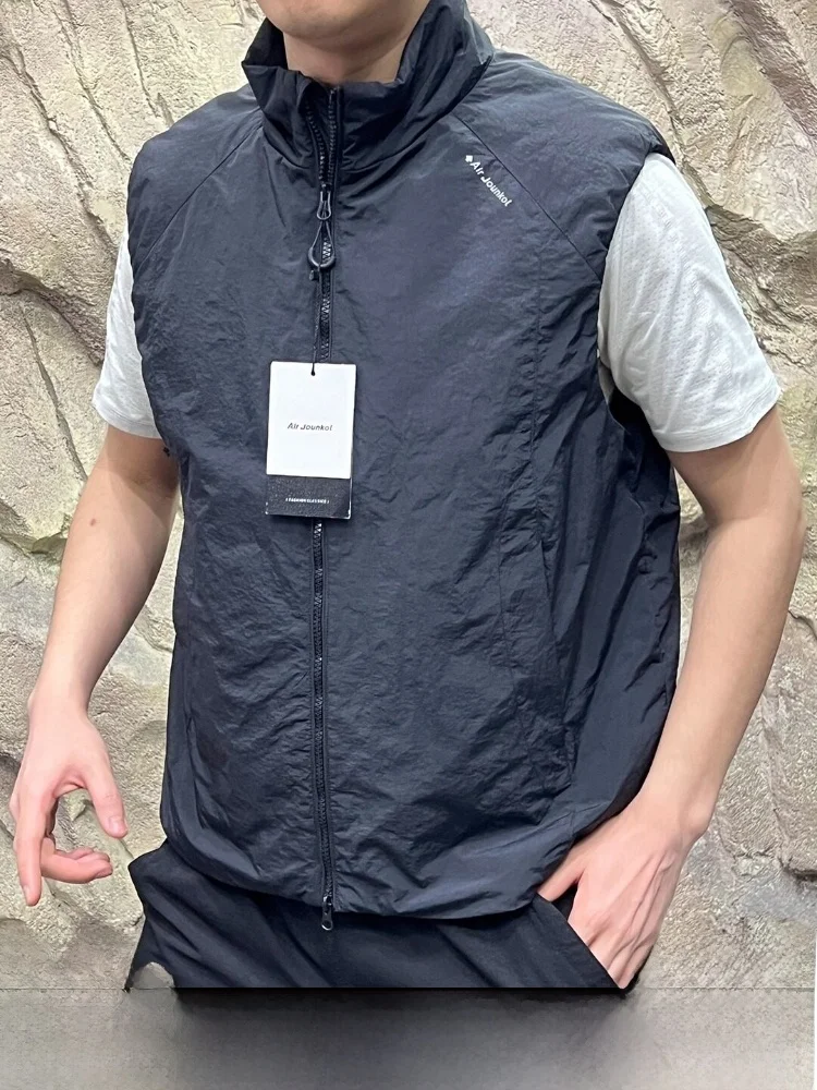 

Outdoor Thiened Stand Collar Cotton Vest Jaet Men's Women's Autumn Winter Waterproof Line Split Warm Coat Vest