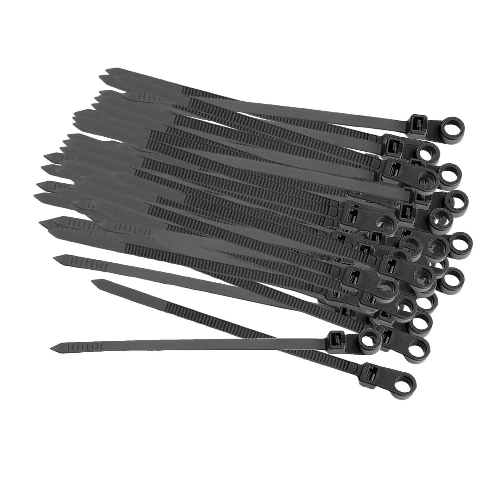 100x Nylon Cable Ties with Fixed Holes, Nylon Zip Ties, Small Cable Zips Ties,