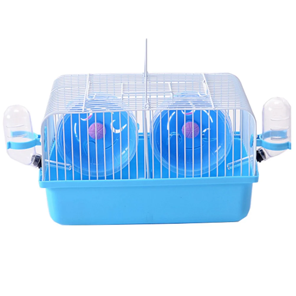 Pet Portable Carrier Fighting Isolation Cage Small Animal House Double Layer Travel