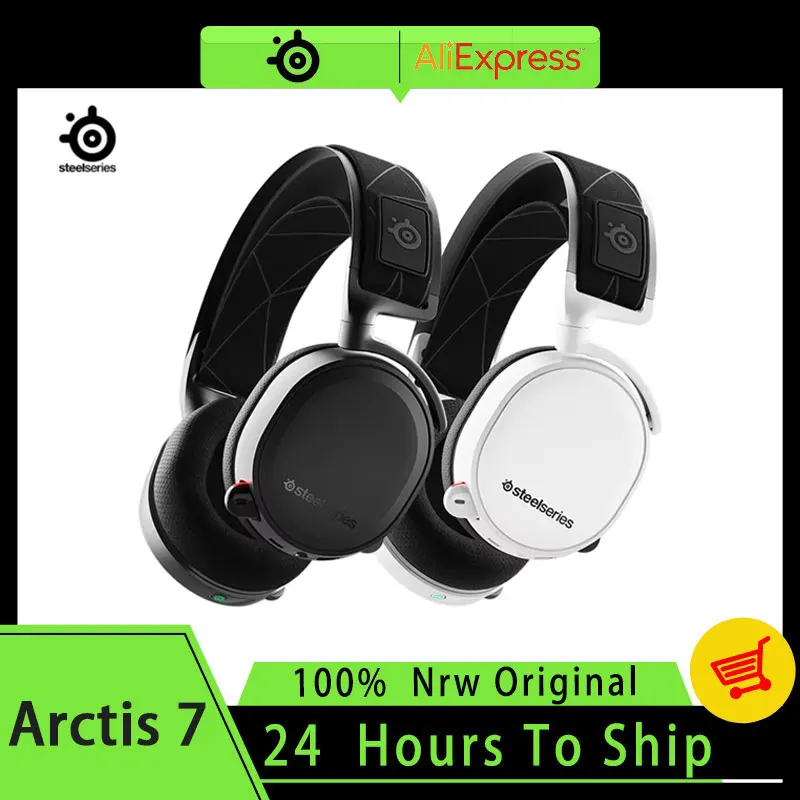 SteelSeries brand new Arctis 7 Gaming Headset High DTSXv2.0 7.1 Wireless game headset Headphone wear belt wheat