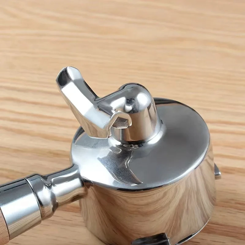 Filter Pegangan Kopi DIY Kepala Tunggal 51MM Tempat Filter Portafilter Kopi Cerat Ganda untuk Dedica EC680/685 Baja Tahan Karat